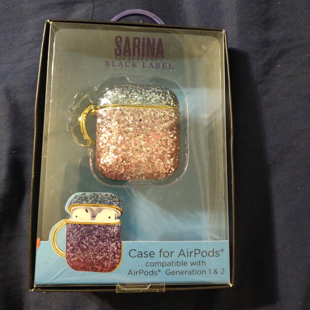 sarina black label case for airpods sparkle bling